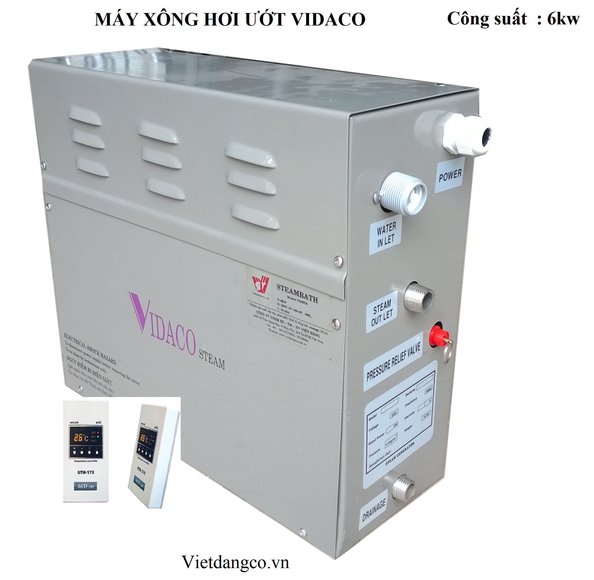 Máy xông hơi ướt Vidaco 6KW - Việt Đăng